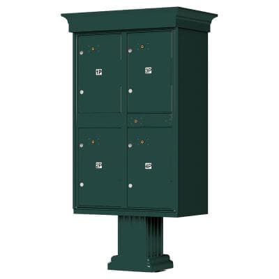 Florence Classic Decorative 4 Unit Outdoor Parcel Locker Model #1590-T2V